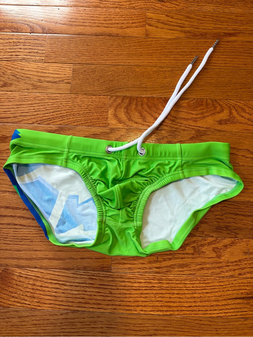 Nasty Pig Neon Green Swim Trunks with White Drawstring